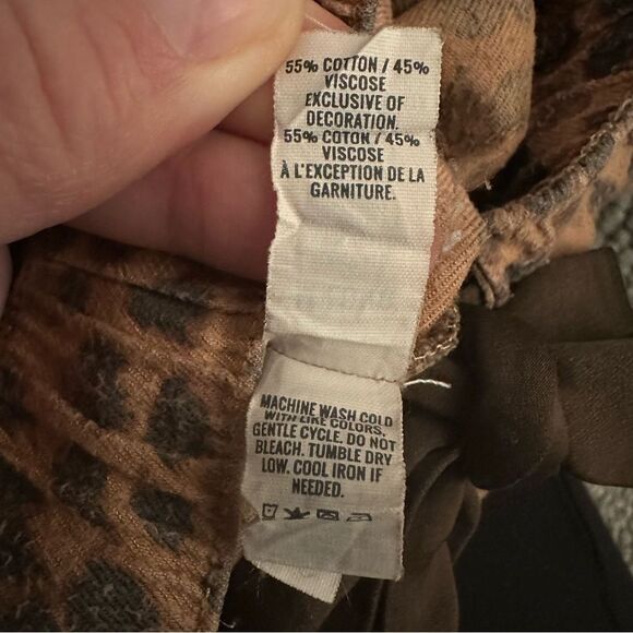 Aerie Leopard Print Flannel Pajama Pant Size Medium Long Casual Comfy Cozy Chic - Picture 9 of 16